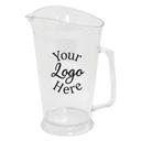 Clear Crystal Styrene Pitcher with 2 COLOR Custom Logo