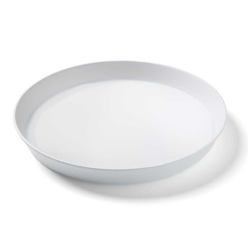 Lesko HIPS White Round Serving Tray, 16 Inch -- 12 per case