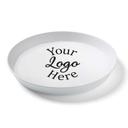 HIPS White Round Serving Tray with 2 COLOR Custom Logo
