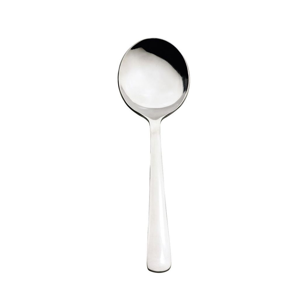 Win2 18/0 Stainless Steel Mirror Finish Round Soup Spoon, 7.3 In -- 24 Per Case