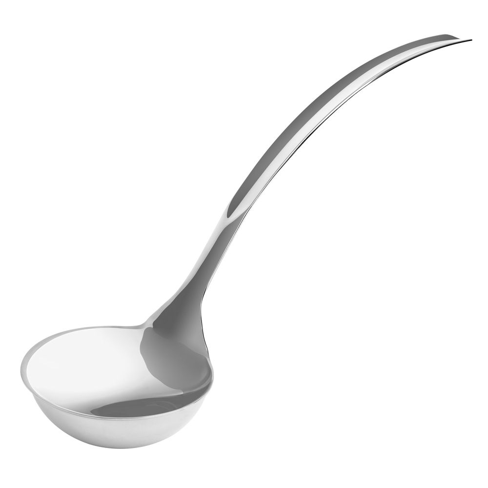 Browne Horizon 18/8 Stainless Steel Solid Serving Ladle, 6 Oz Capacity