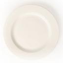 White Porcelain Dinner Plate with Wide Rim 11 in
